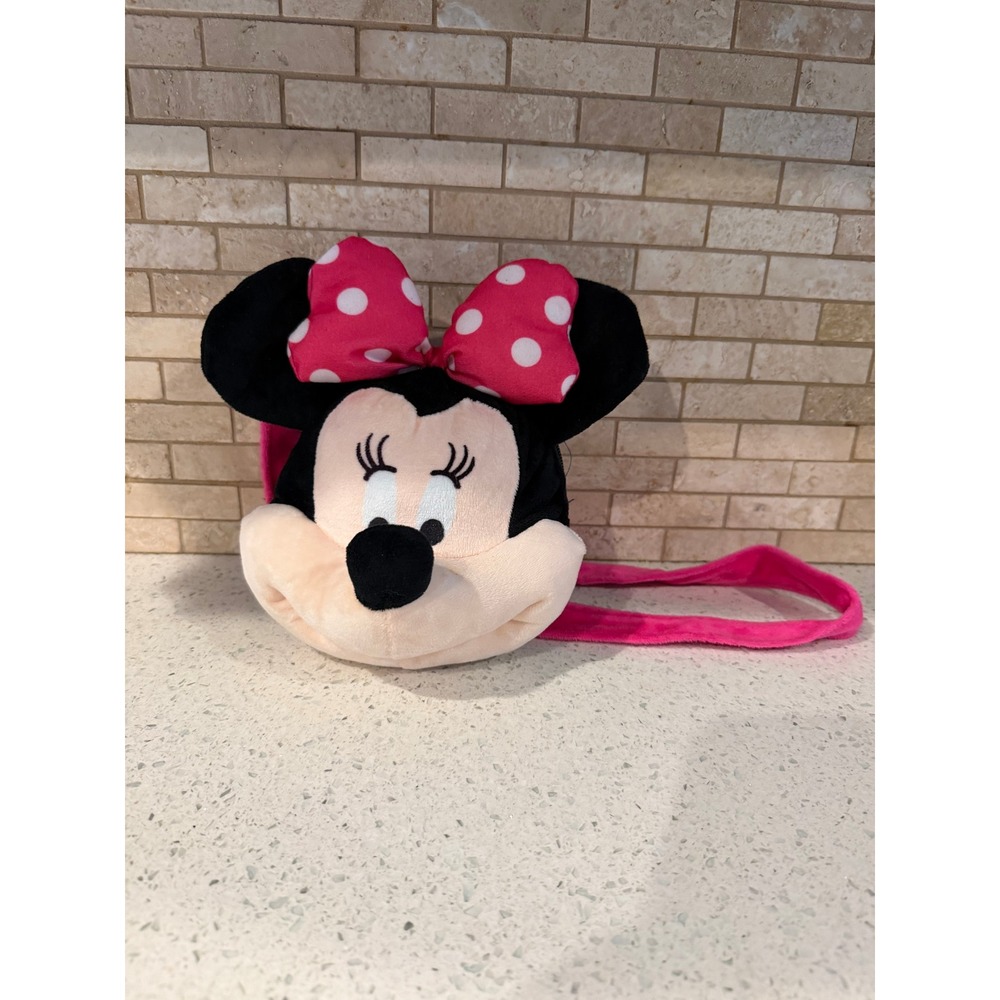Disney Minnie Mouse Plush Face Shoulder Bag